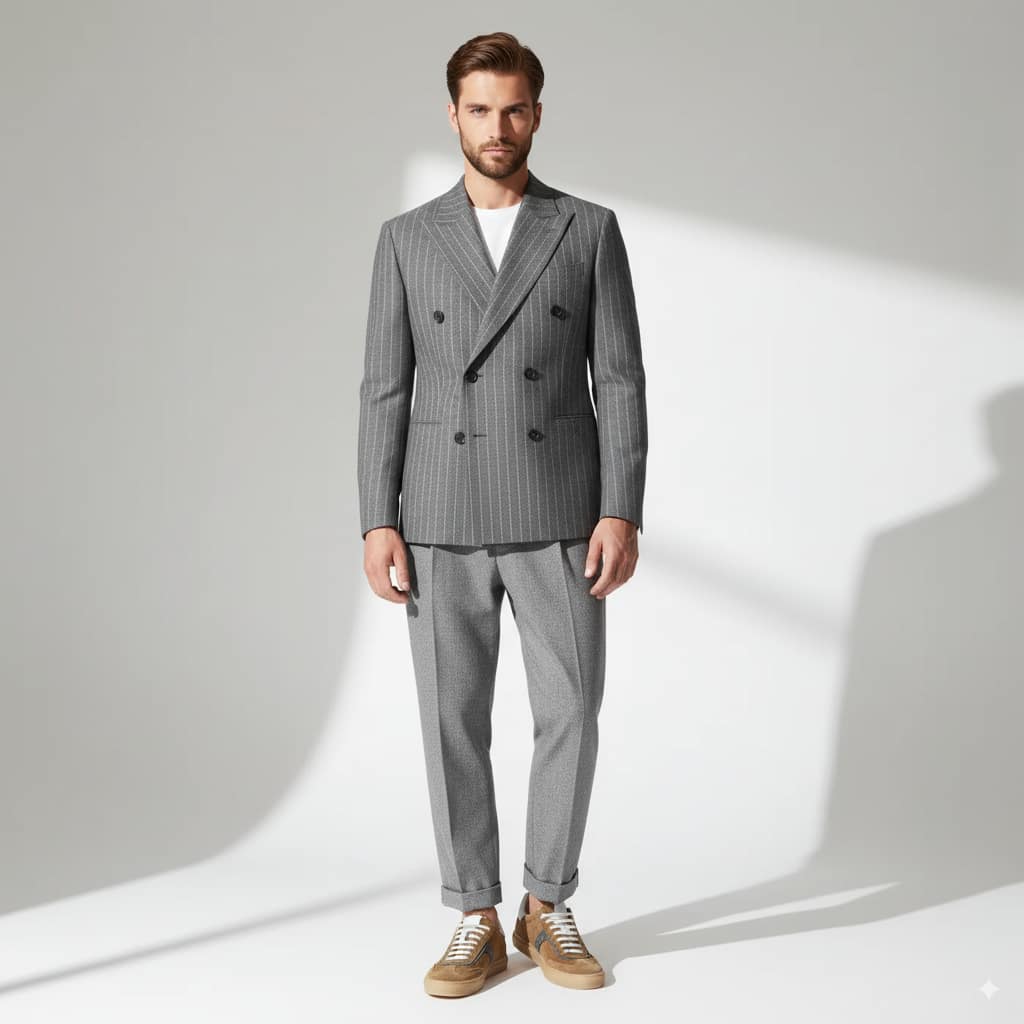 brunello-cucinelli-wool-pants.png Brunello Cucinelli Wool Pants in gray featuring pleated front design and cuffed hem for luxury Italian menswear tailoring.